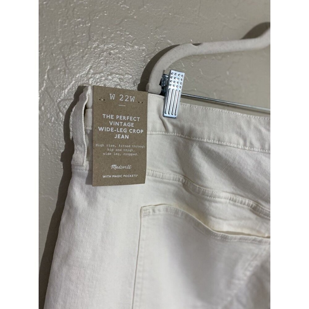 Madewell 22W The Perfect Vintage Wide Leg Crop Jeans High Rise Womens Denim NWT - Picture 5 of 7